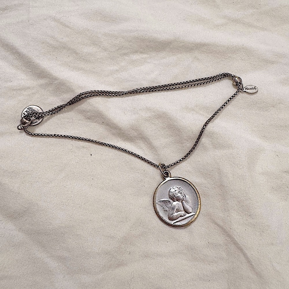 Alex and Ani cherub expandable chain bracelet in gold and silver
